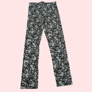 Booky Full length Soft Cotton stretchy leggings Skinny Fit Green knots NWOT